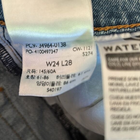 Levi’s Wedgie Straight Button Fly Classic Blue Mom Jeans Size 24 - Picture 13 of 14